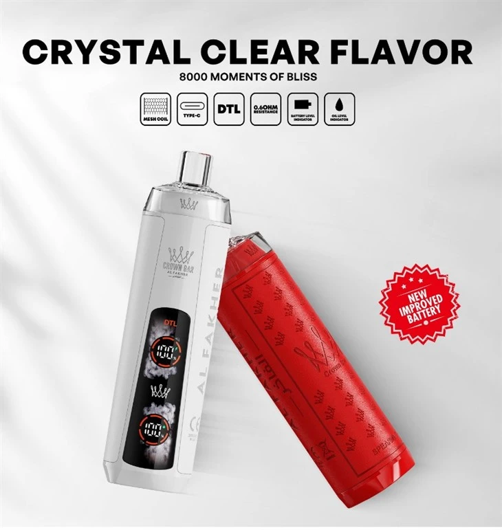 Alfakher Crystal Crown Bar 8000 Pro New Vape